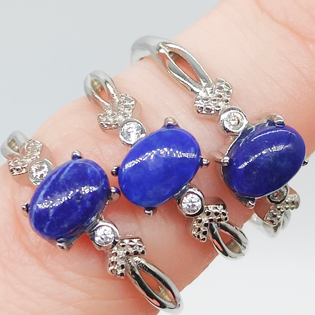 Lapis Lazuli Silver Adjustable Ring