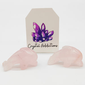 Rose Quartz Mini Dolphins