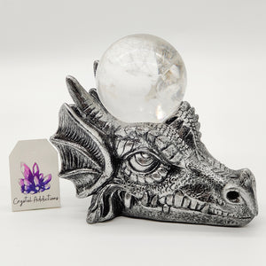 Resin Dragon Head Sphere Stand