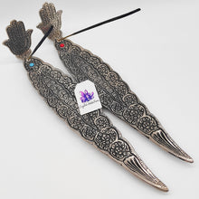 Load image into Gallery viewer, Hamsa Hand Leaf Incense Burner Holder
