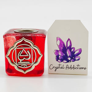 Chakra Glass Candle Holder