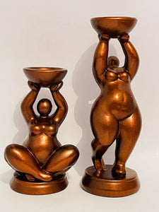 Lady Goddess Standing Stand - Copper