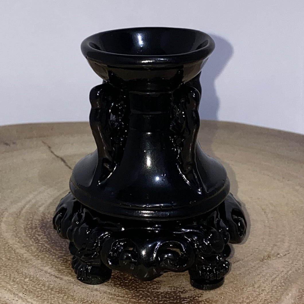 Large Black Resin Sphere Stand