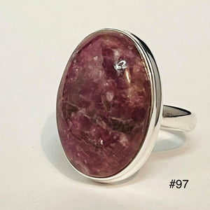 Lepidolite Oval Ring # 97