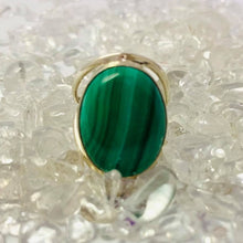 Load image into Gallery viewer, Malachite Sterling Silver Ring #48
