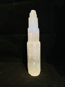 Medium Selenite Castle 20-25cm - No Cord or Lamp