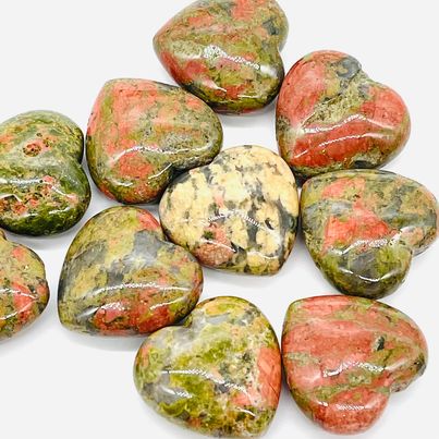 Unakite Medium Hearts