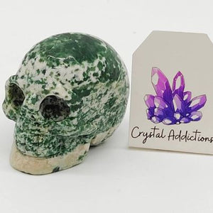 Moss Agate Skull # 159