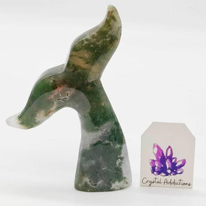 Moss Agate Whale Tail # 116