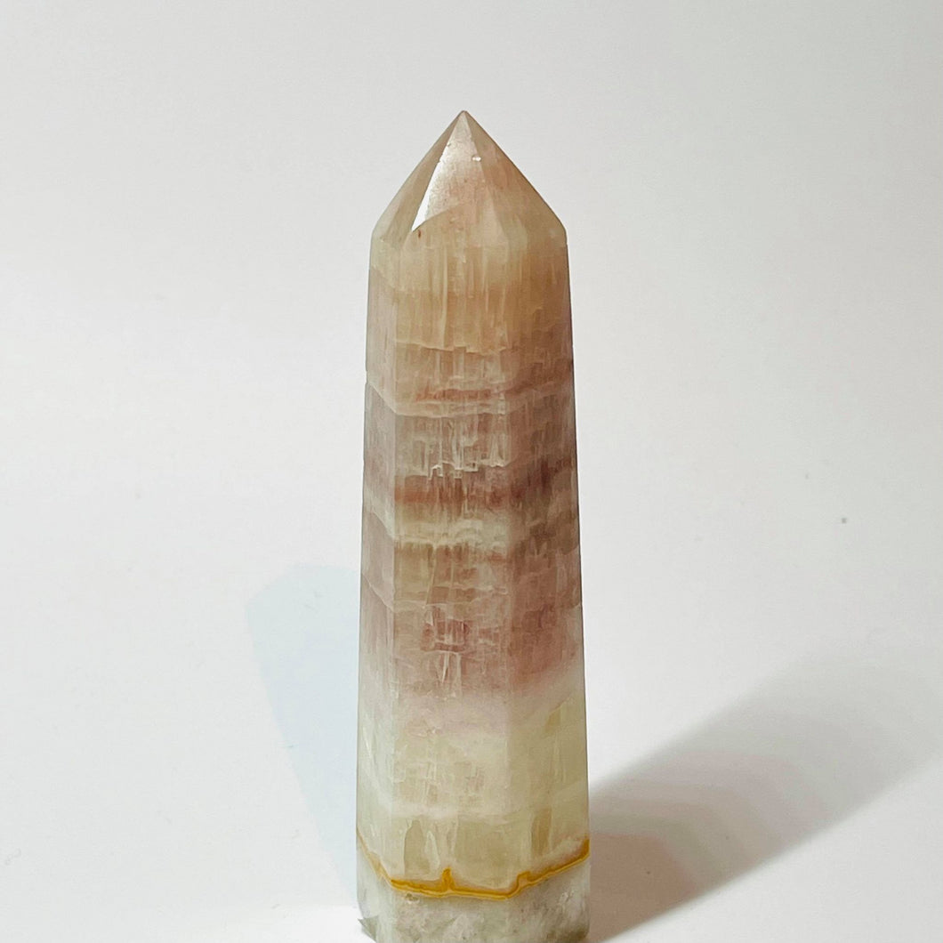 Pink Banded Calcite Point # 85