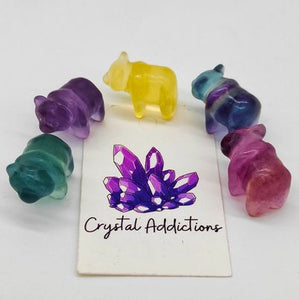 Rainbow Fluorite Mini Bears