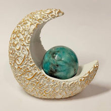 Load image into Gallery viewer, Resin Moon Sphere &amp; Candle Holder
