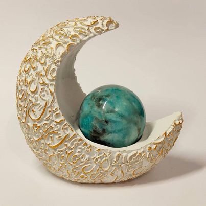 Resin Moon Sphere & Candle Holder