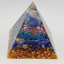 Load image into Gallery viewer, Lapis Lazuli Orgone Resin Pyramid # 95
