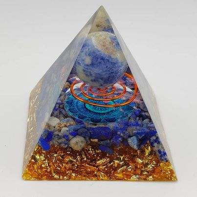 Lapis Lazuli Orgone Resin Pyramid # 95