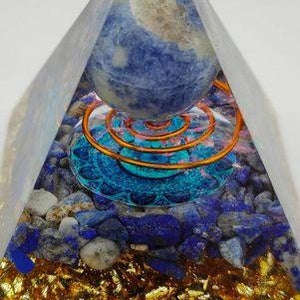 Lapis Lazuli Orgone Resin Pyramid # 95