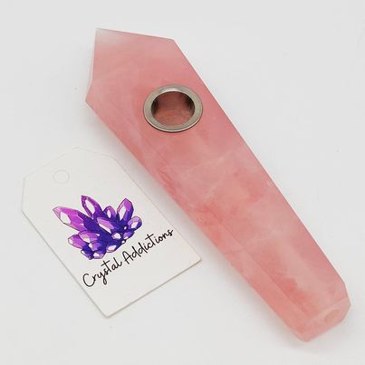 Rose Quartz Pipe # 80