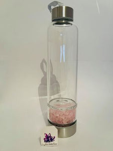 Rose Quartz Chip Water Bottle