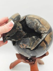 Septarian Druzy 'Jigsaw Piece' XL Sphere # 73