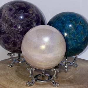 Silver Double Sided Sphere Stand
