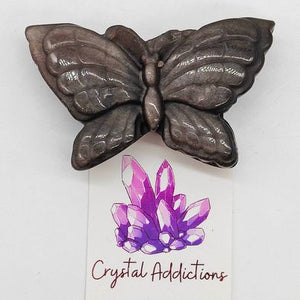 Silver Sheen Obsidian Butterfly # 141