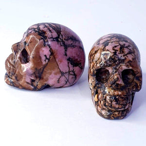 Brecciated Rhodonite Skull #43