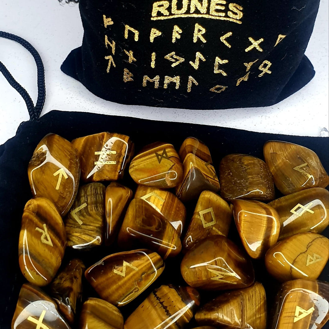 Tiger's Eye Runestones Set
