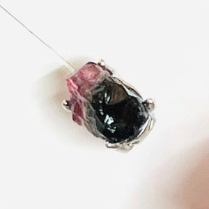 Watermelon Tourmaline Sterling Silver Stud Earring