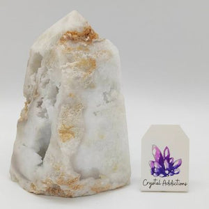 White Druzy Quartz Tower # 172