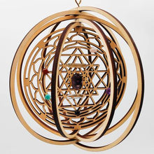 Load image into Gallery viewer, Wooden Crystal Spinning Hanger
