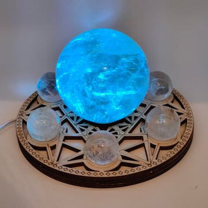Wooden Light Up USB Sphere Stand