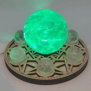 Wooden Light Up USB Sphere Stand