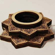 Load image into Gallery viewer, Wooden Lotus USB light up Sphere Holder Small
