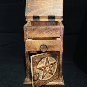 Wooden Pentacle 3 Draw Storage