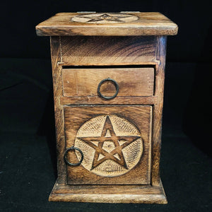 Wooden Pentacle 3 Draw Storage
