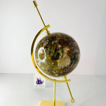 Gold Globe Sphere Stand