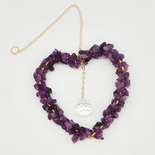 Load image into Gallery viewer, Amethyst Heart Chip Hangers
