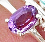 Load image into Gallery viewer, Amethyst Stackable Ring
