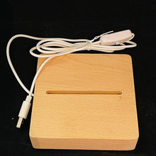 Load image into Gallery viewer, Square Wooden LED USB Light Base
