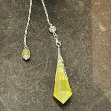 Load image into Gallery viewer, Long Silver Pendulums Citrine
