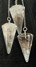 Load image into Gallery viewer, Long Silver Pendulums Clear Quartz
