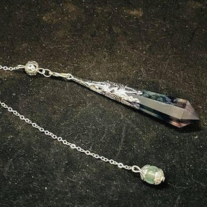 Long Silver Pendulums Rainbow Fluorite