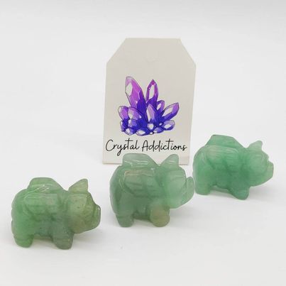 Green Aventurine Flying Pig