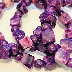 Charoite Cubed Bracelet