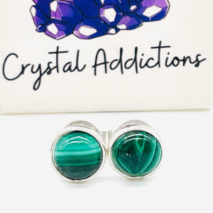 Malachite Sterling Silver Stud Earring