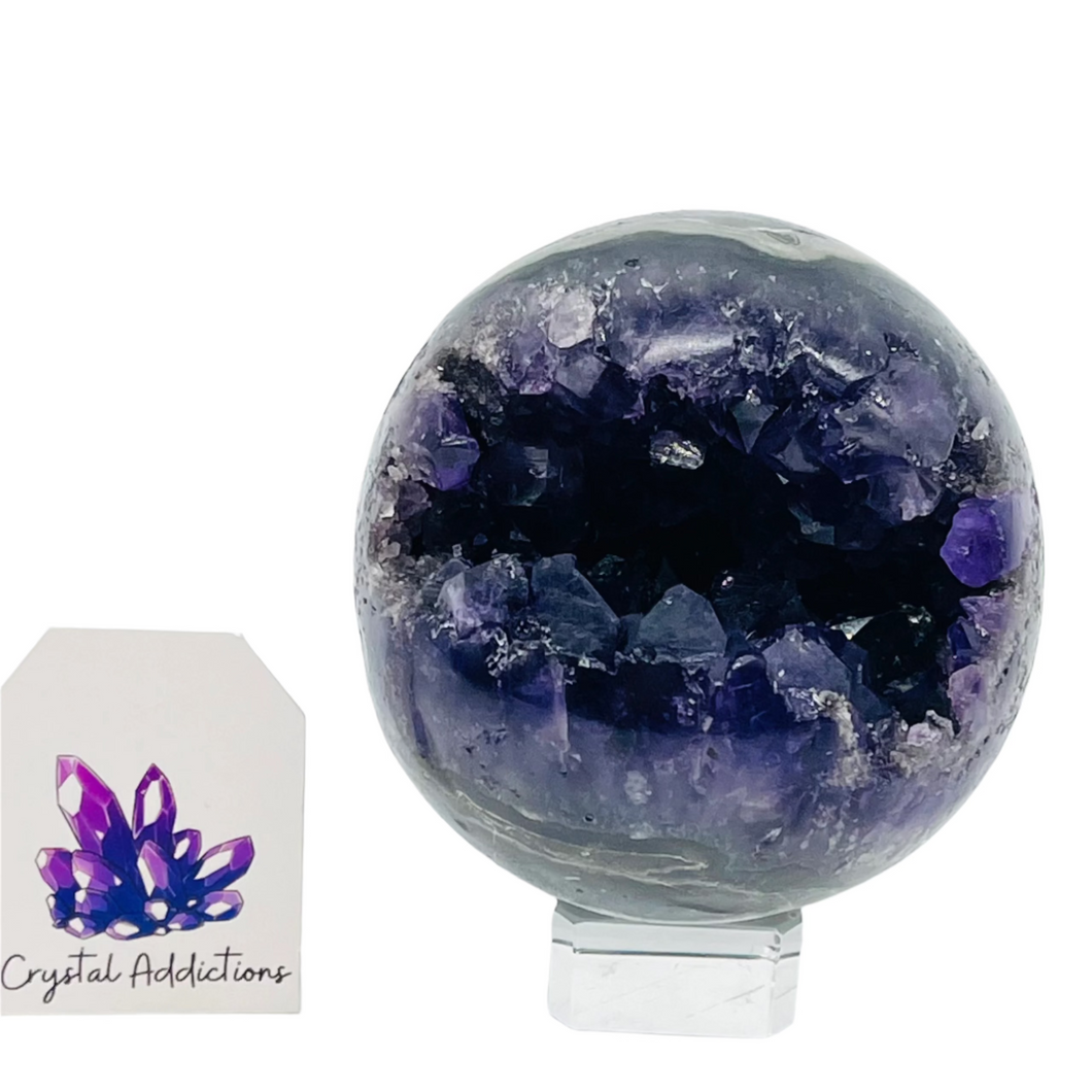 Amethyst Druzy Cluster Sphere # 111