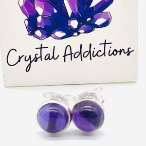 Amethyst Sterling Silver Stud Earring