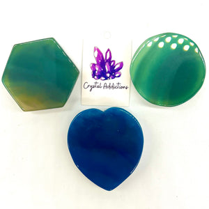 Agate (Dyed) Phone Poppers