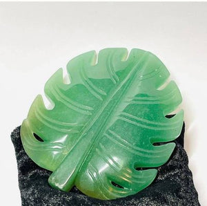 Green Aventurine Monstera Leaf # 102