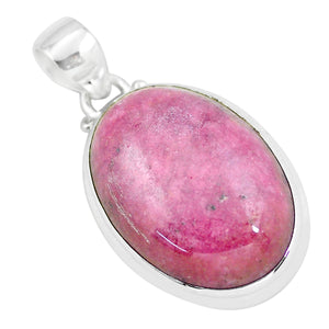 Rhodonite Sterling Silver Pendant # 4